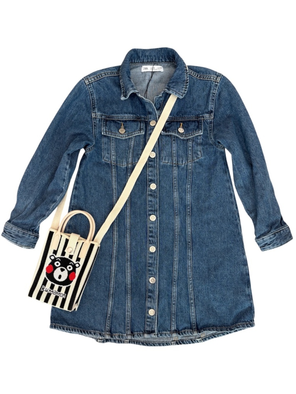 Zara Girls Denim Shirt Dress - Size 10